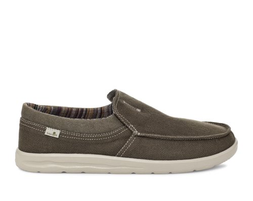 Férfi Sidewalk Surfers - Sanuk Hi Bro Lite Hemp Slip-on - Sanuk Szürke Cipő WTQOJL456